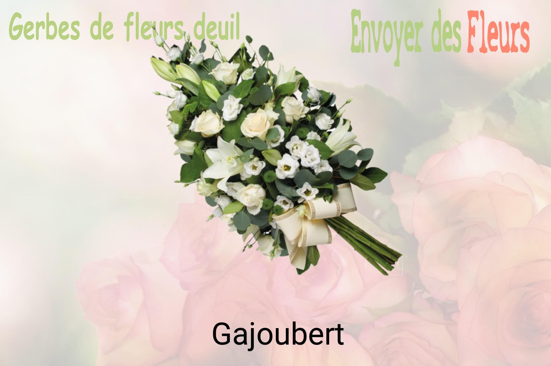 Gerbe de fleurs de deuil livrée à Gajoubert